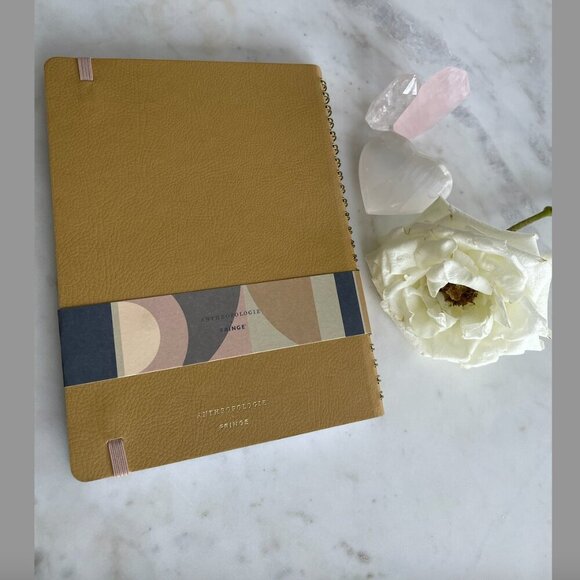 Anthropologie Enjoy The Now Gratitude Journal  vegan leather cover NEW - Picture 6 of 10